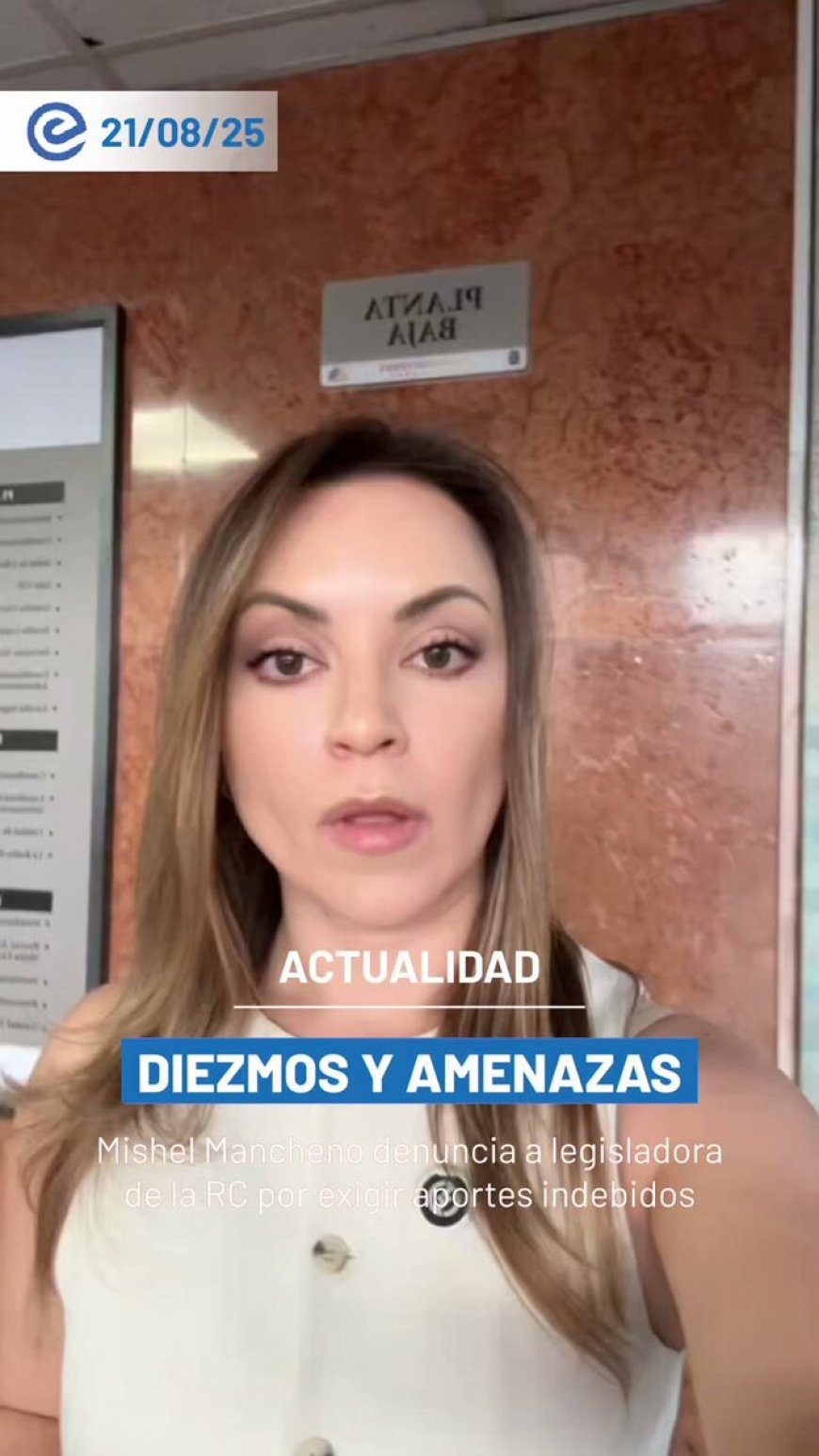 🔵 Denuncia en la Asamblea | Legisladora Nuria Butiñá acusada de exigir diezmos