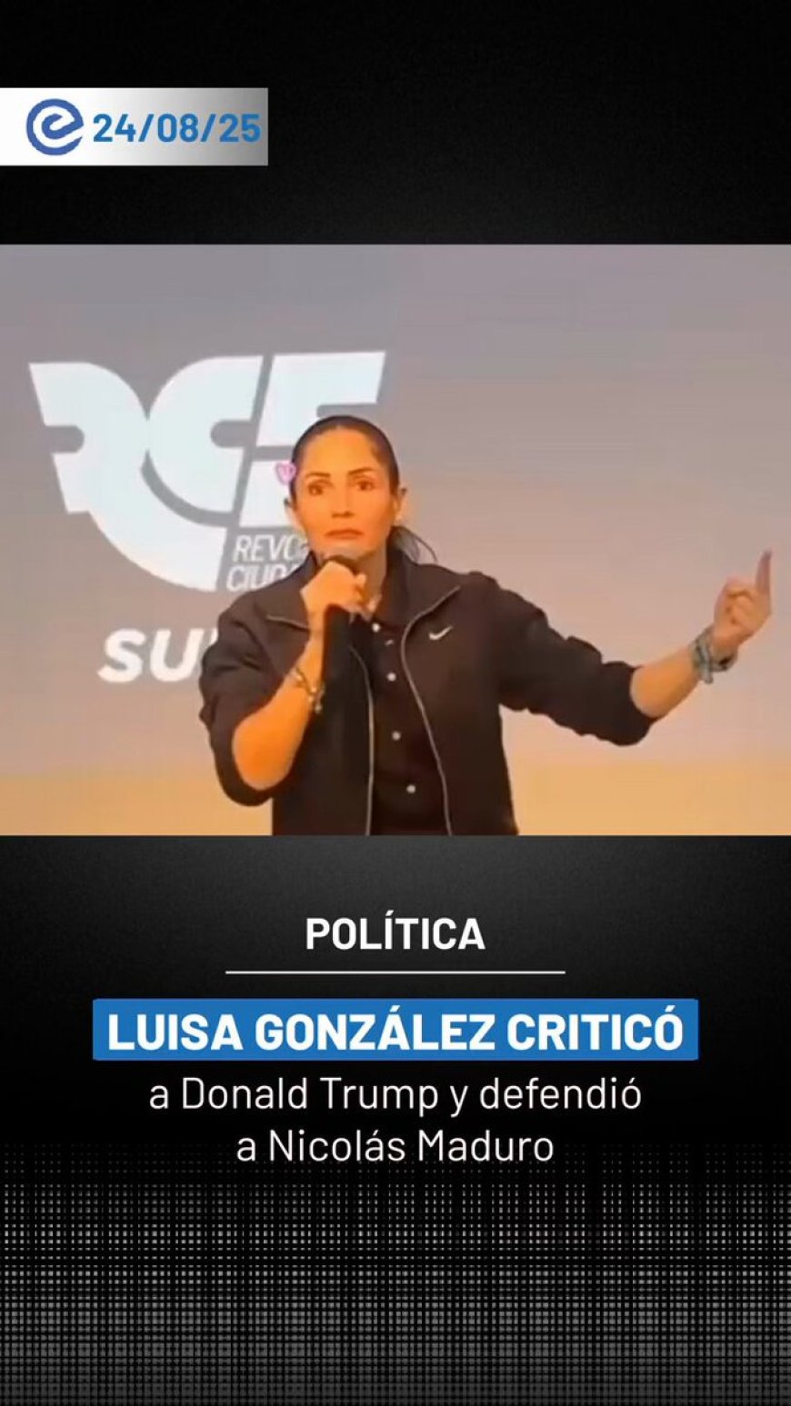 Luisa González cuestiona a EE. UU. y gobiernos de derecha en Europa