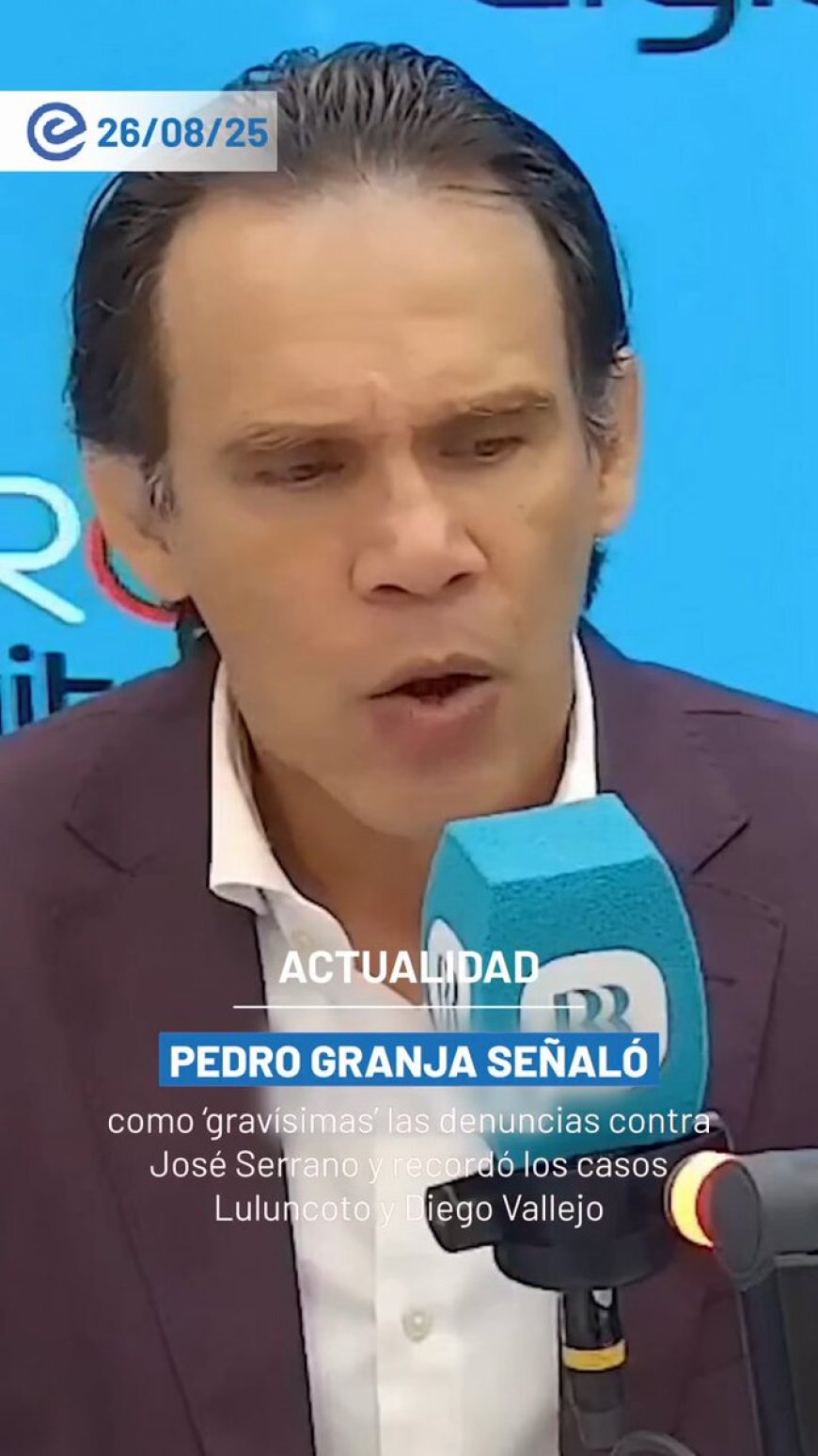 🔵 Pedro Granja denuncia a José Serrano por presuntas irregularidades: 🔹 Menciona el caso “10 de Luluncoto” 🔹 Habla de pruebas sembradas 🔹 Revela testimonio de un excolaborador que afirma que Serrano ordenó colocar armas a Diego Vallejo.