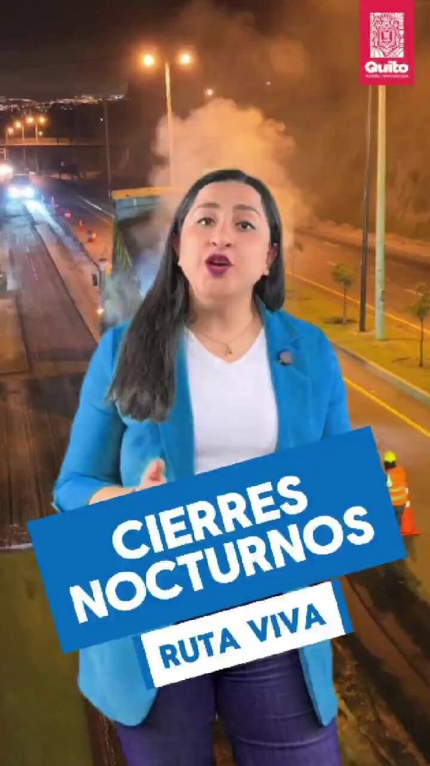 🔵 Desde el 26 de agosto hasta diciembre de 2025, la Ruta Viva tendrá cierres nocturnos entre 21:00 y 05:00, afectando la conexión entre Quito y el Aeropuerto Mariscal Sucre. El Municipio recomienda planificar viajes y usar rutas alternas.