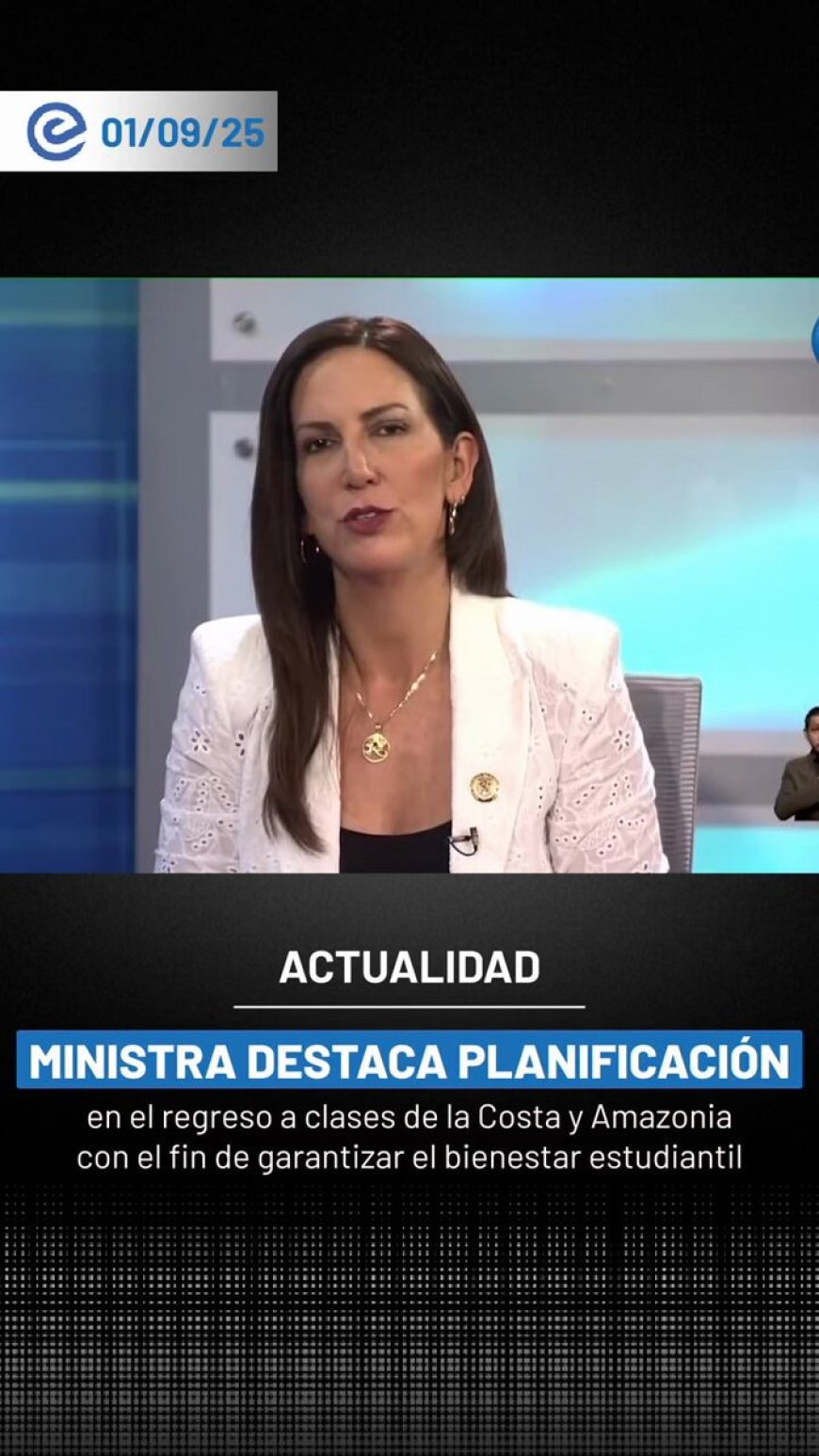 🔵 Este lunes 1 de septiembre, los estudiantes de la Costa y Amazonía regresaron a las aulas. La ministra Alegría Crespo destacó la planificación realizada para priorizar el bienestar estudiantil.