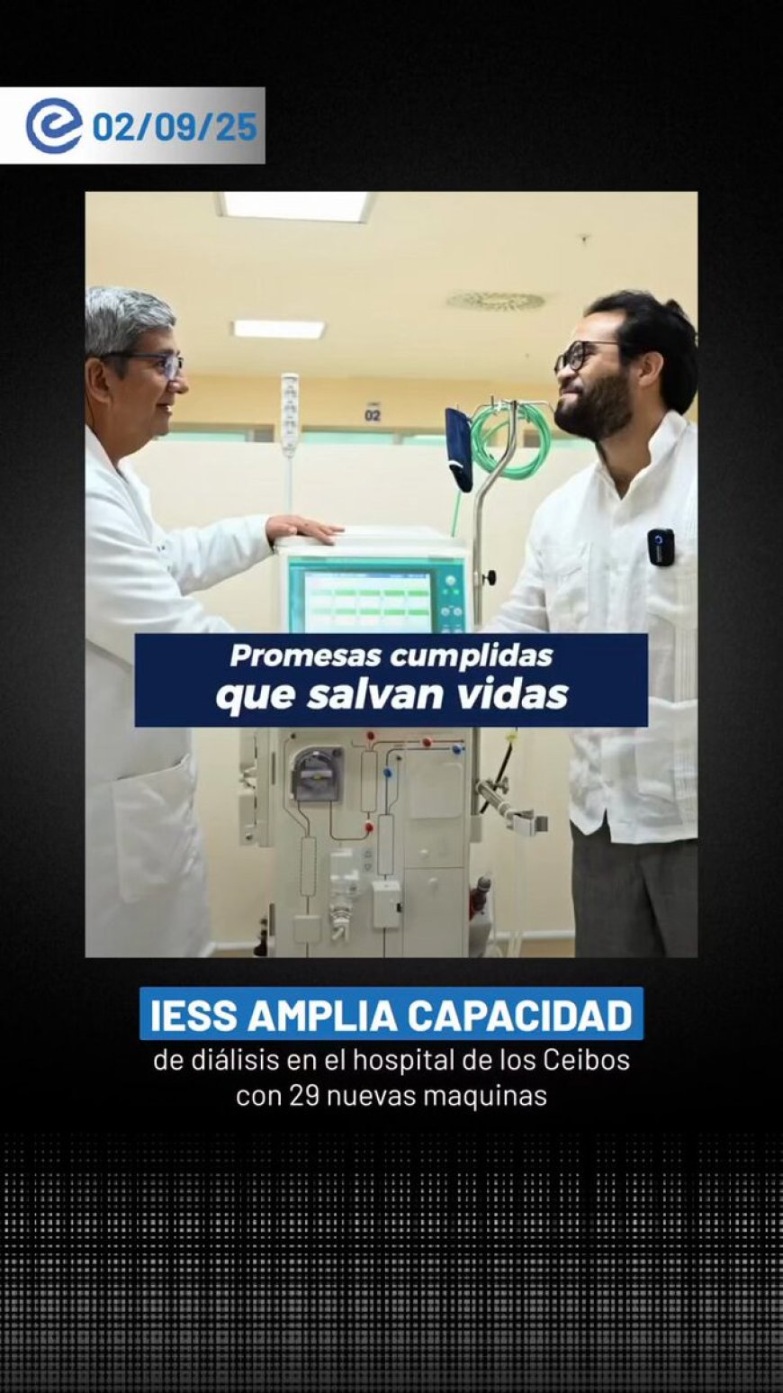 Hospital de Los Ceibos mejora atención renal con nuevas máquinas de hemodiálisis