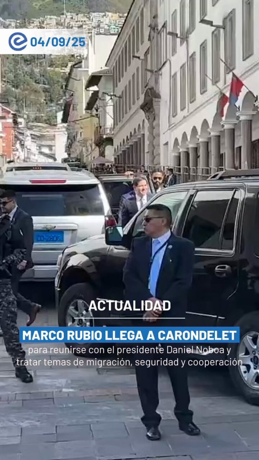 Marco Rubio y Daniel Noboa se reúnen en Carondelet | Diálogo sobre cooperación contra el crimen organizado