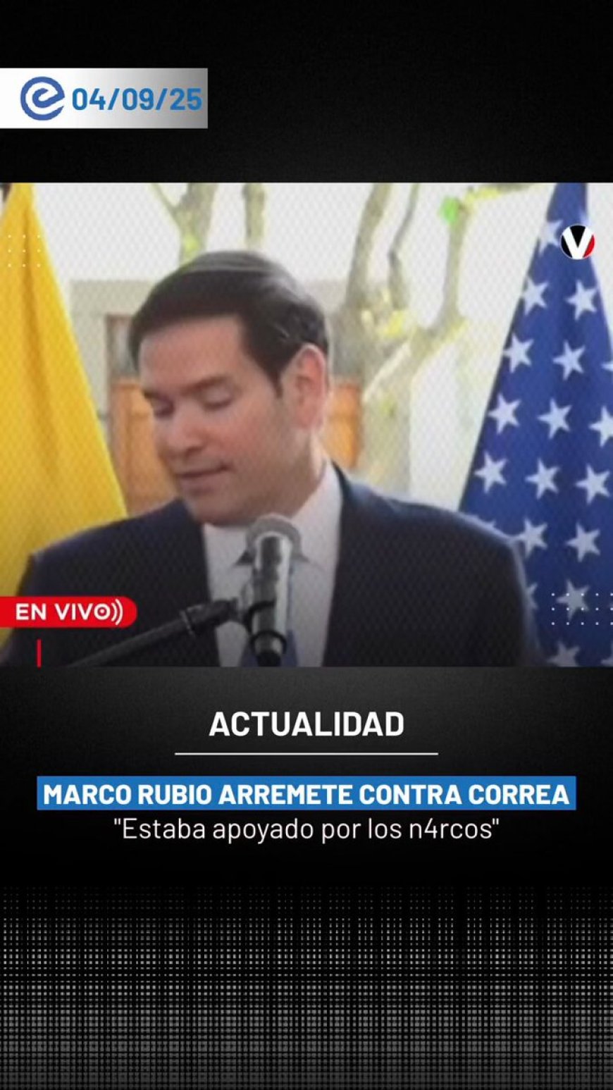 Marco Rubio recuerda: Correa nos invitó a salir por apoyo a narcos