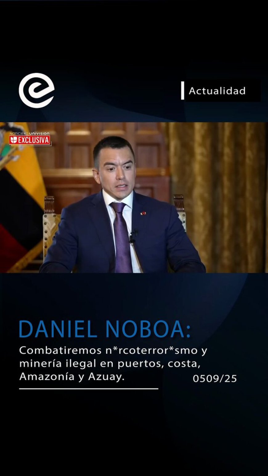 🔵 Daniel Noboa reafirma su compromiso | El Gobierno combatirá la minería ilegal en la Amazonía