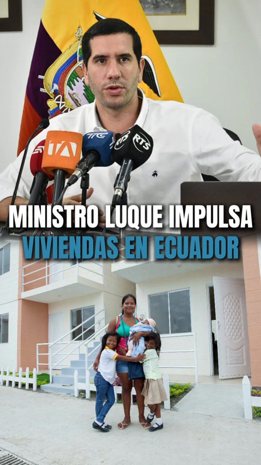 Roberto Luque visita proyecto habitacional Terrazas del Chamizal en Conocoto