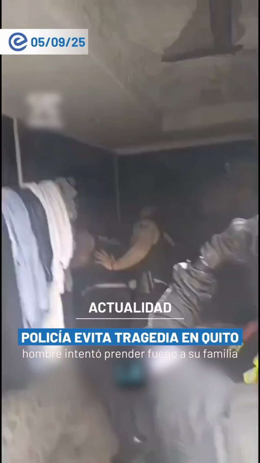 Horror en Quito: Hombre intentó quemar a su familia en su vivienda