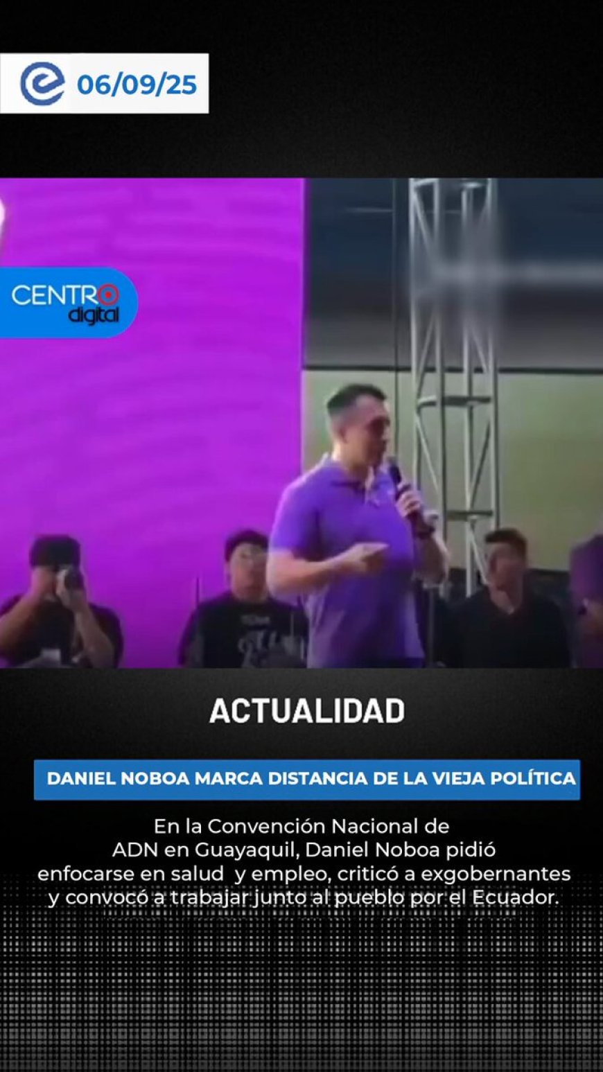 Daniel Noboa lidera Convención Nacional de ADN en Guayaquil | Enfoque en la gente y un Ecuador justo