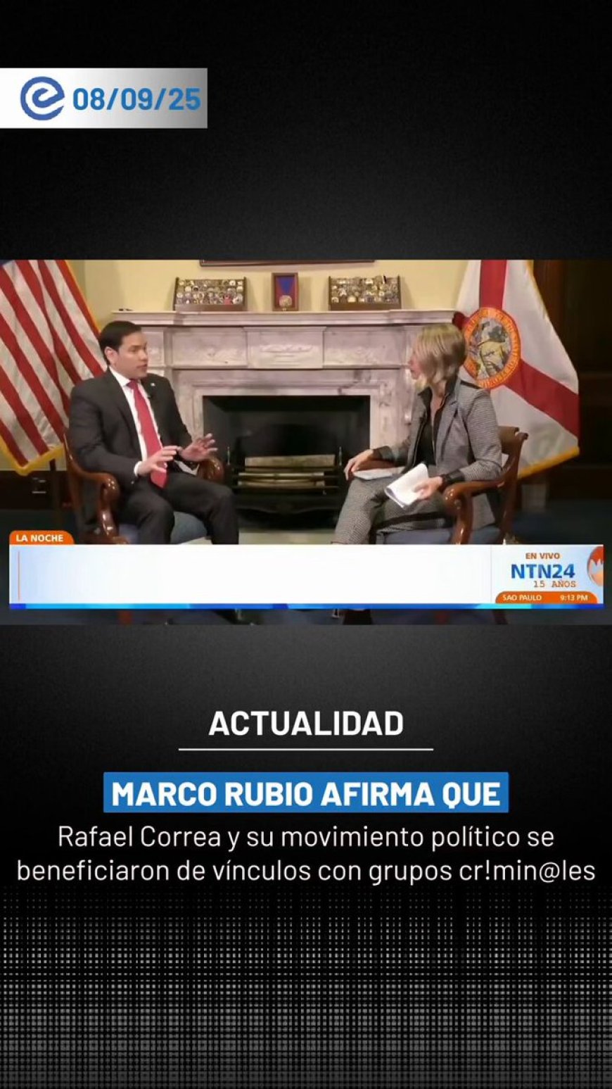 Marco Rubio vincula a Rafael Correa con estructuras criminales