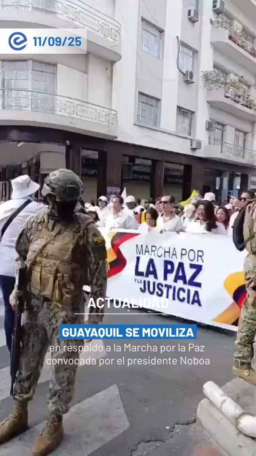 Guayaquil: Expectativa por la Marcha por la Paz y la Seguridad convocada por Noboa | Se esperan más de 58.000 asistentes