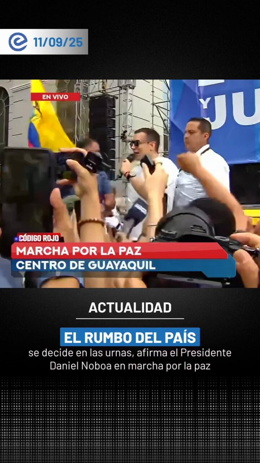 Daniel Noboa llama a la ciudadanía a decidir el rumbo del país en las urnas desde Guayaquil