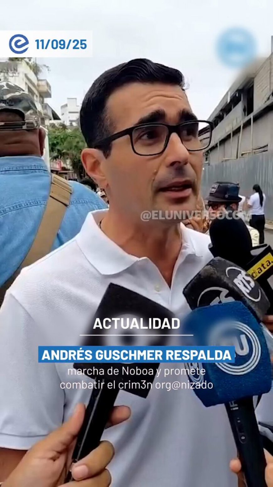 Asambleísta de ADN apoya marcha en Guayaquil contra el crimen organizado