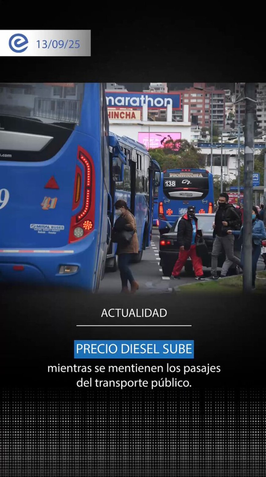 Aumento del diésel en Ecuador: Gobierno subsidia a transportistas para evitar alza de pasajes