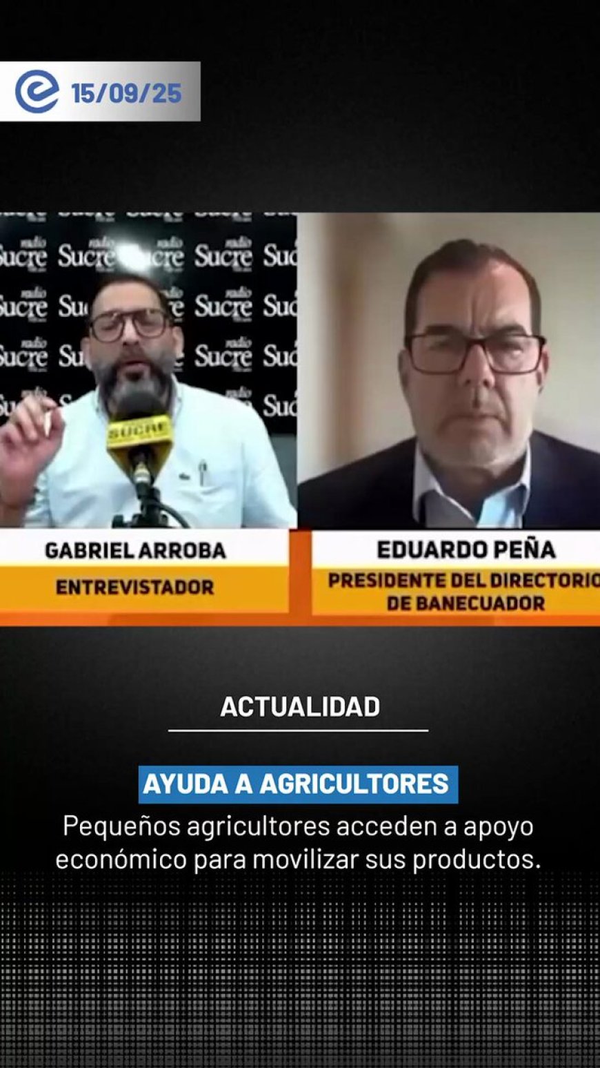 BanEcuador otorga créditos a agricultores tras eliminación de subsidio al diésel