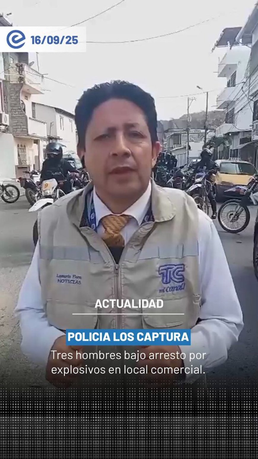 Detenidos por explosivos en farmacia de Guayaquil