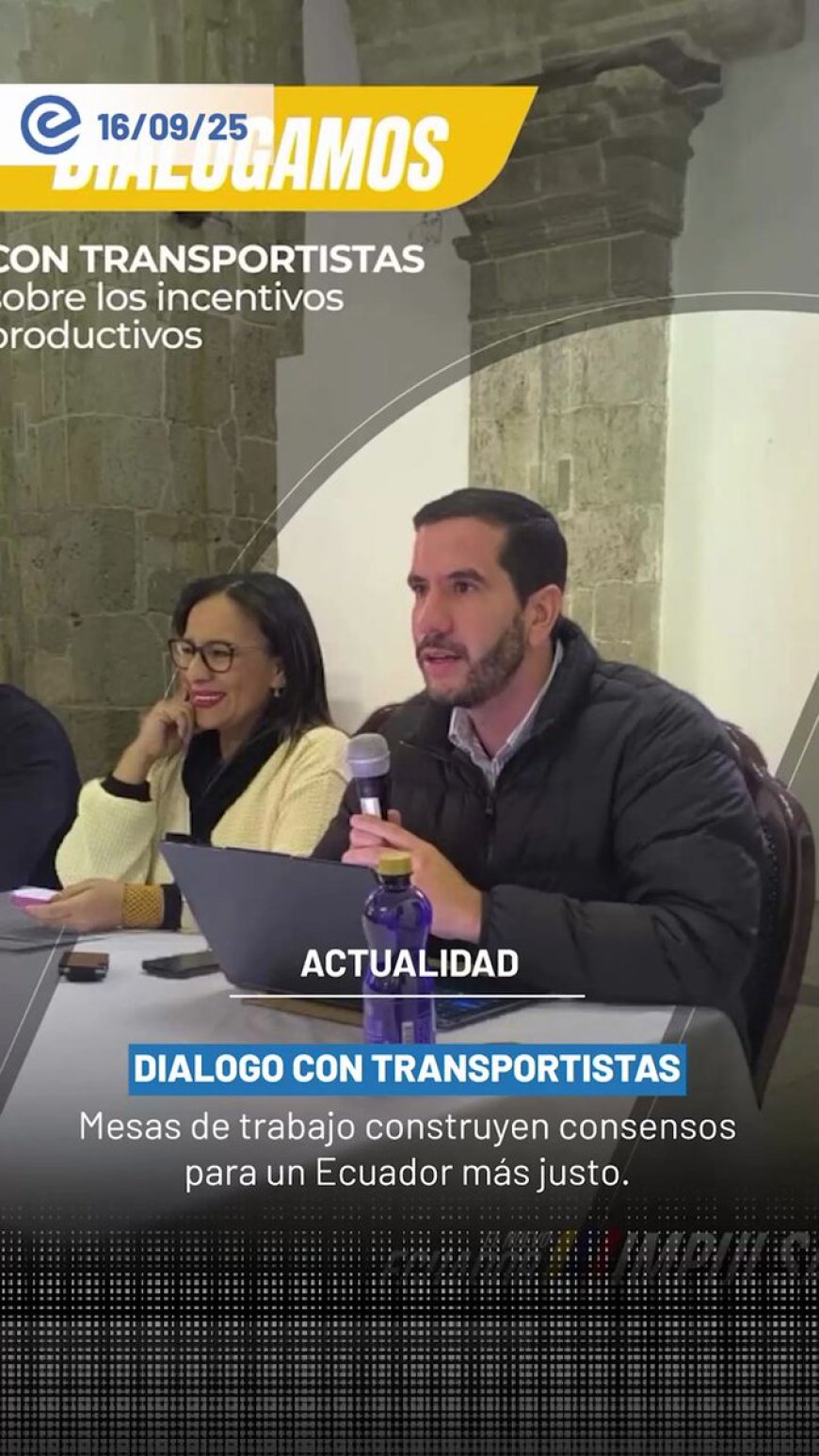 Gobierno de Ecuador Dialoga con Transportistas y Empresarios por Beneficios Económicos