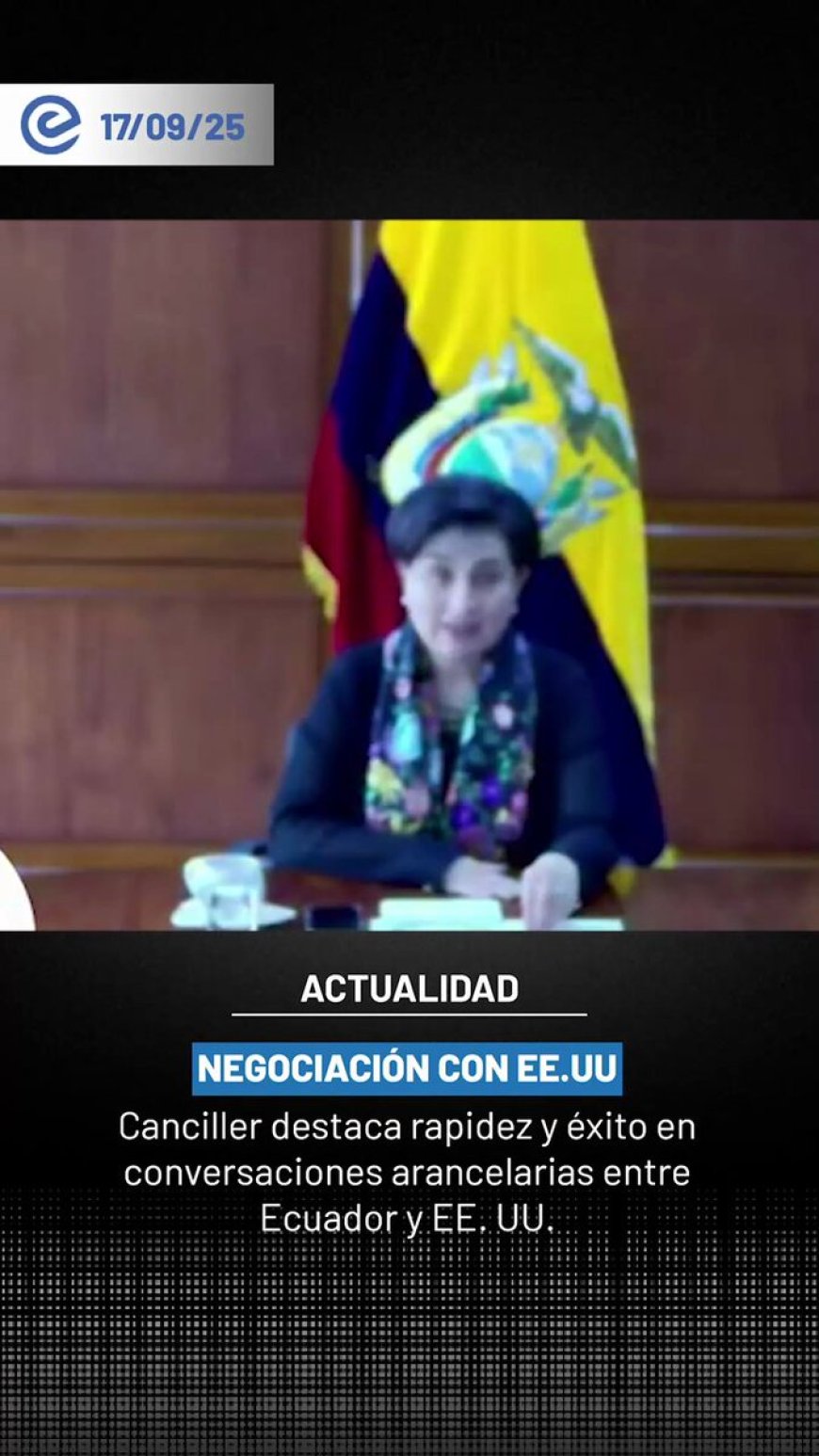 Ecuador avanza en negociaciones arancelarias con Trump según Canciller Sommerfeld