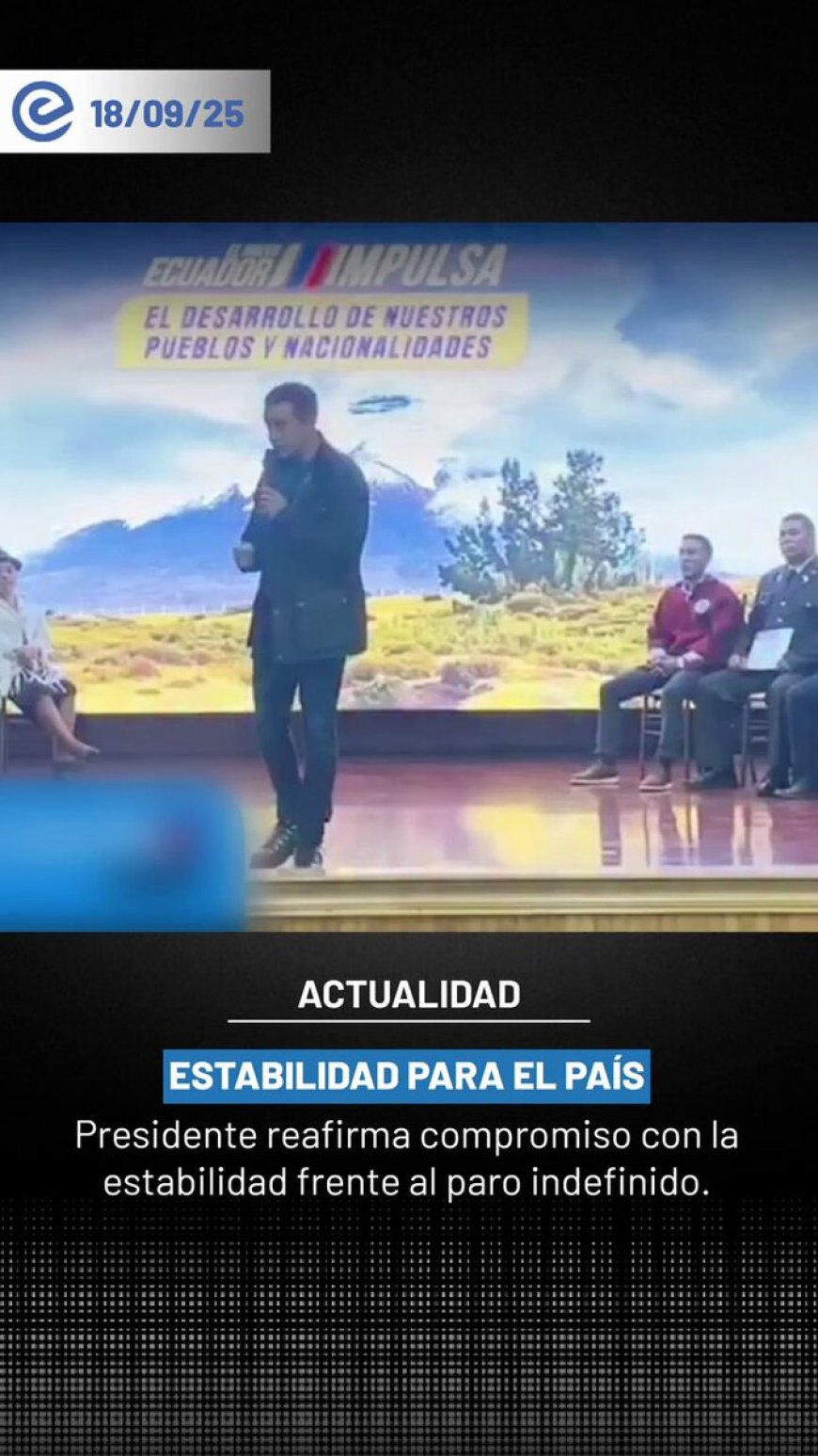 Daniel Noboa responde al paro de la CONAIE y FENOCIN