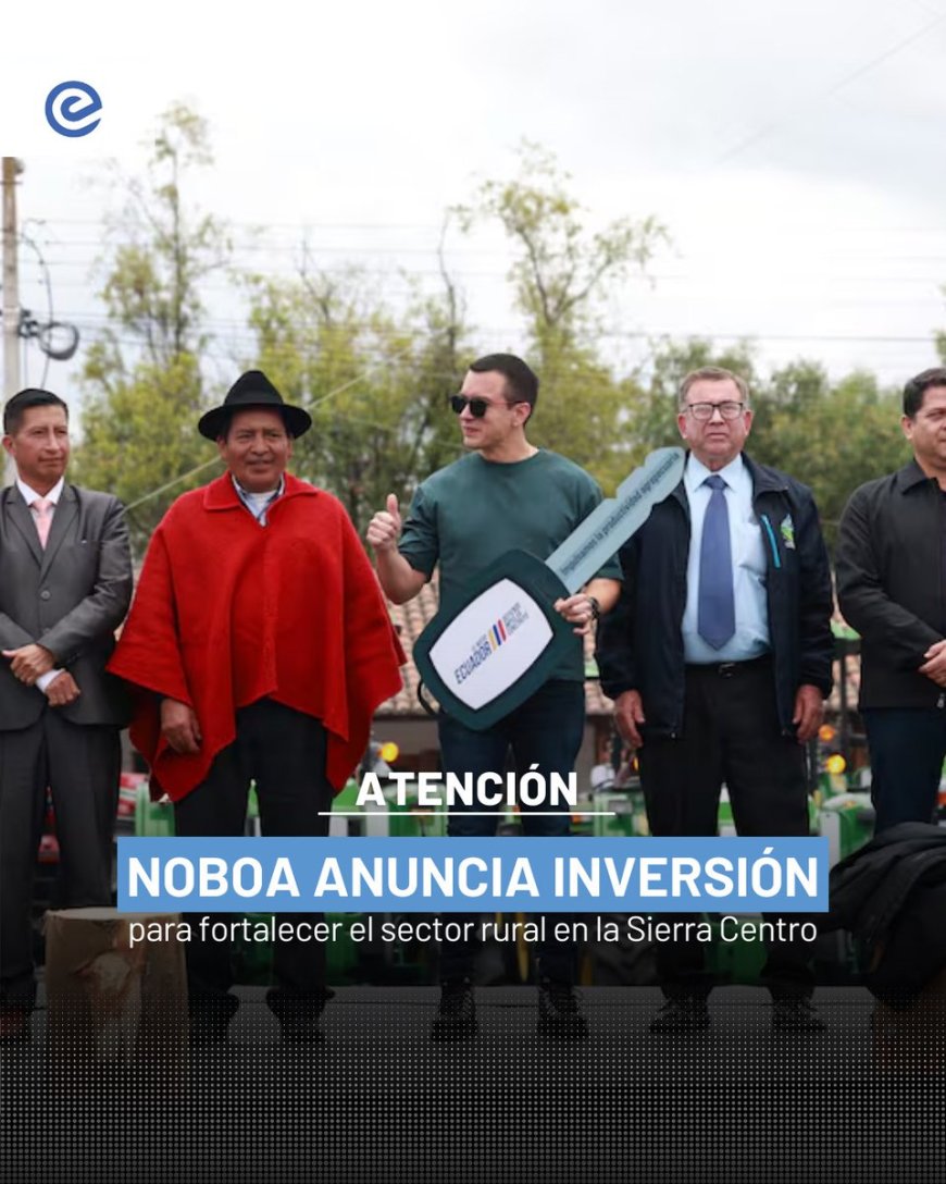 Daniel Noboa presenta paquete de apoyo al agro en Chimborazo