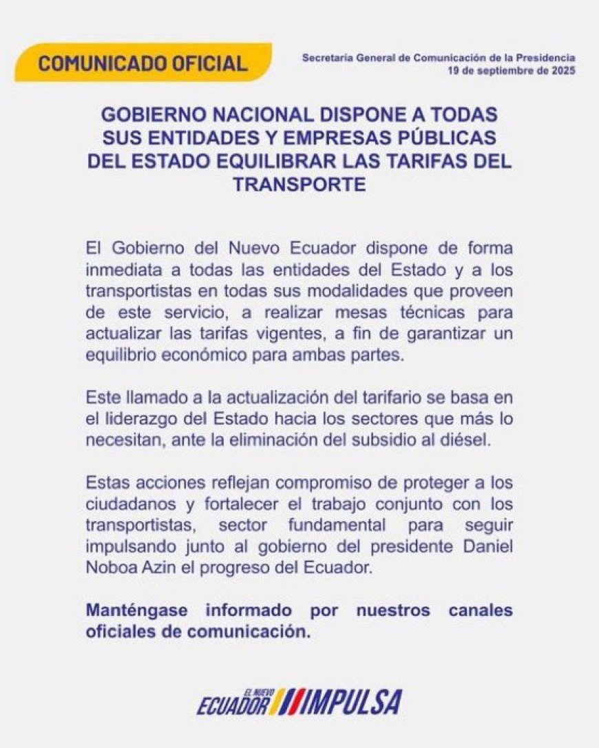 Gobierno descarta alza en el precio del pasaje