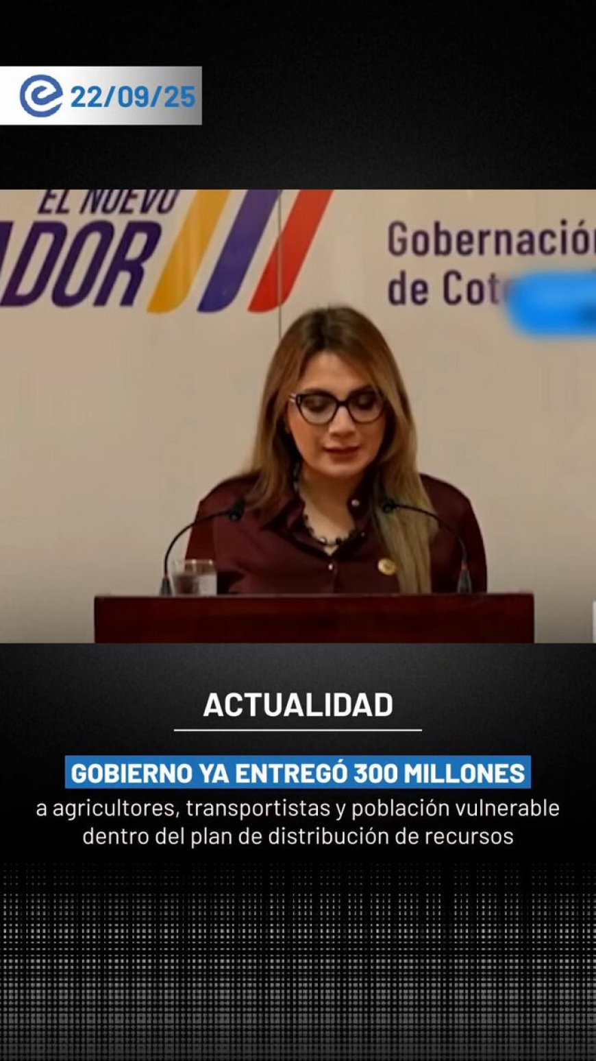 🔵 En solo una semana, el Gobierno entregó más de USD 300 millones en incentivos a 590.000 familias. Los apoyos se dirigen a transporte, agricultura, adultos mayores y personas vulnerables.
