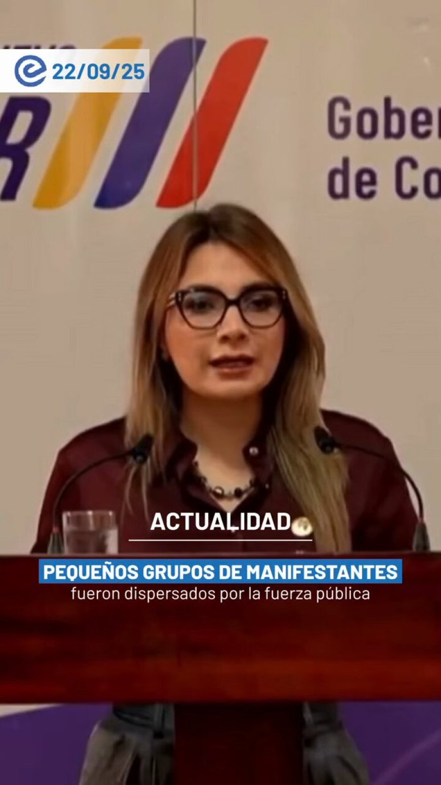 🔵 Carolina Jaramillo informó que las protestas registradas tras el inicio del paro nacional apenas reúnen entre 60 y 80 personas y han sido dispersadas por la fuerza pública.