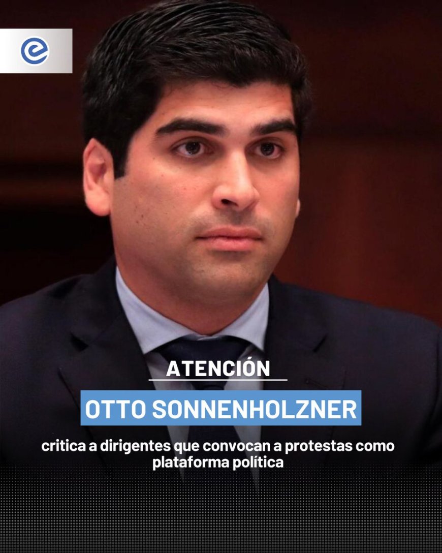 Otto Sonnenholzner cuestiona llamado a paralización nacional en Ecuador