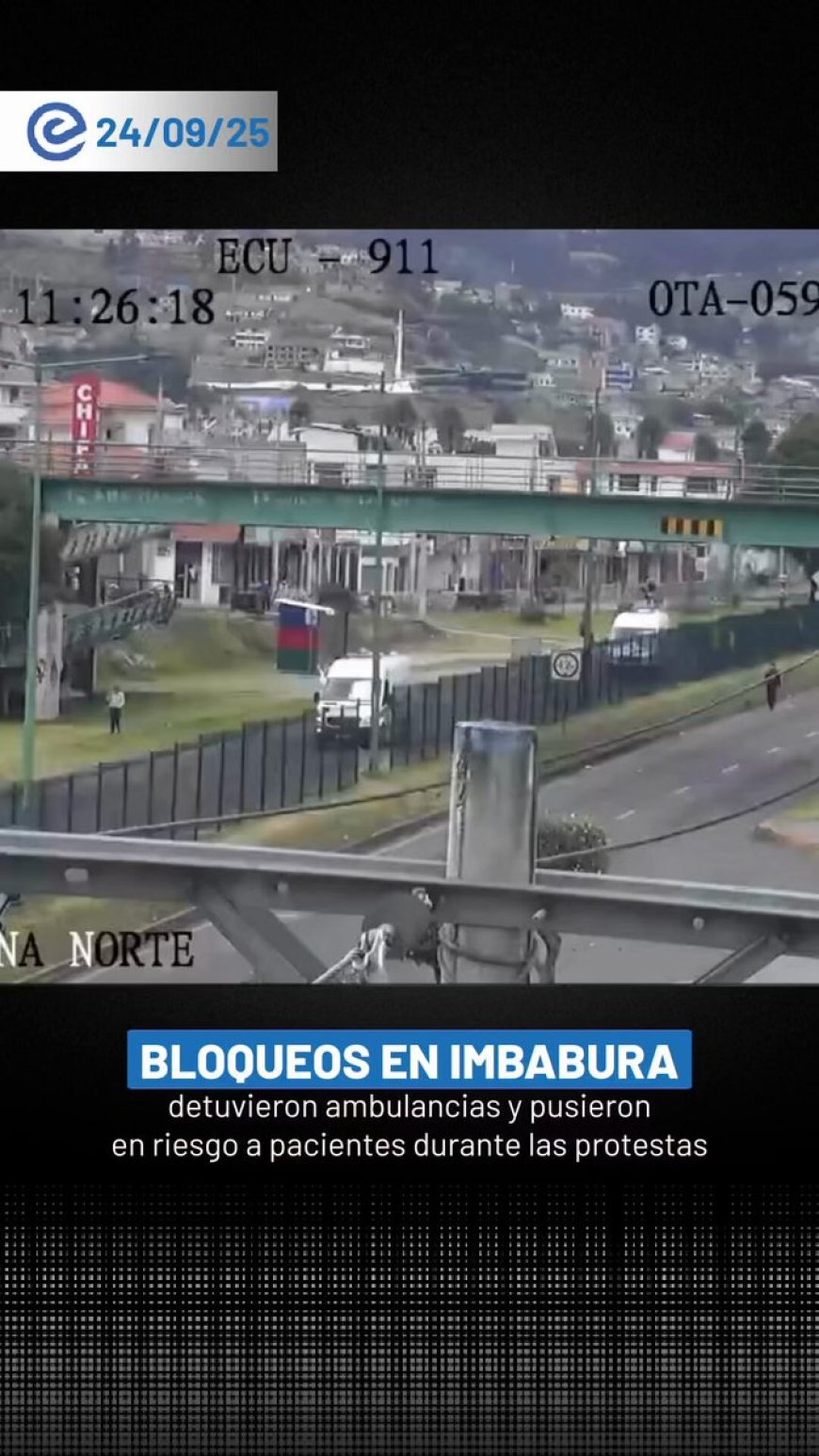 Vicepresidenta denuncia detención de ambulancias en Imbabura durante protestas en Ecuador