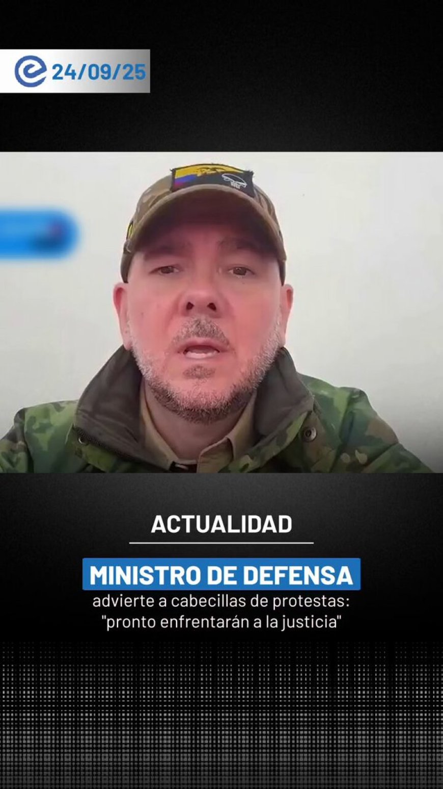 🔵 “Sabemos quiénes son los cabecillas y pronto tendrán que enfrentar a la justicia”, advirtió el ministro de Defensa, Gian Carlo Loffredo. Confirmó que ya están identificados quienes obligan a ciudadanos a protestar bajo amenazas.
