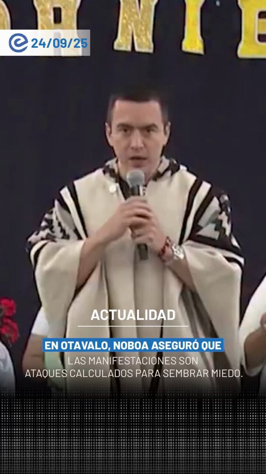 Daniel Noboa: Ecuador enfrenta actos de terrorismo disfrazados de protesta