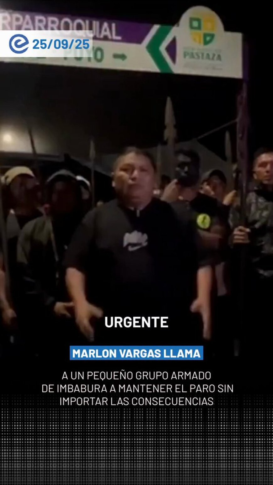 🔵 Mientras Vargas grita “¡Viva el paro!”, la realidad en las calles muestra otra cosa: grupos reducidos, con palos y armas, intentando imponer el caos frente a la mayoría que quiere trabajar.