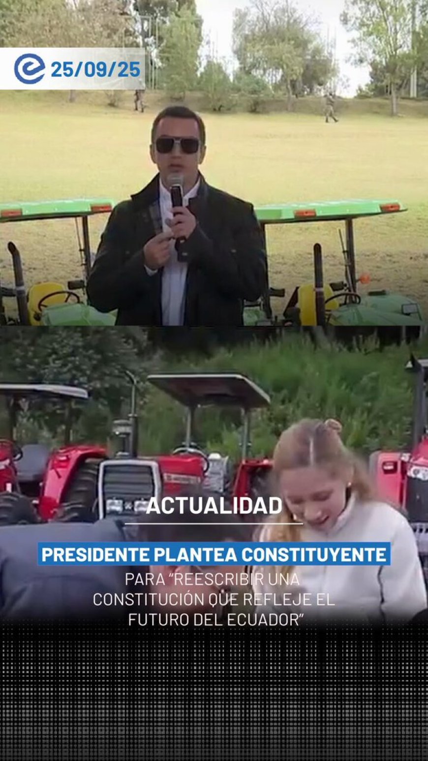 Noboa propone Asamblea Constituyente para modernizar Ecuador | En Tungurahua, el presidente impulsa nueva Constitución