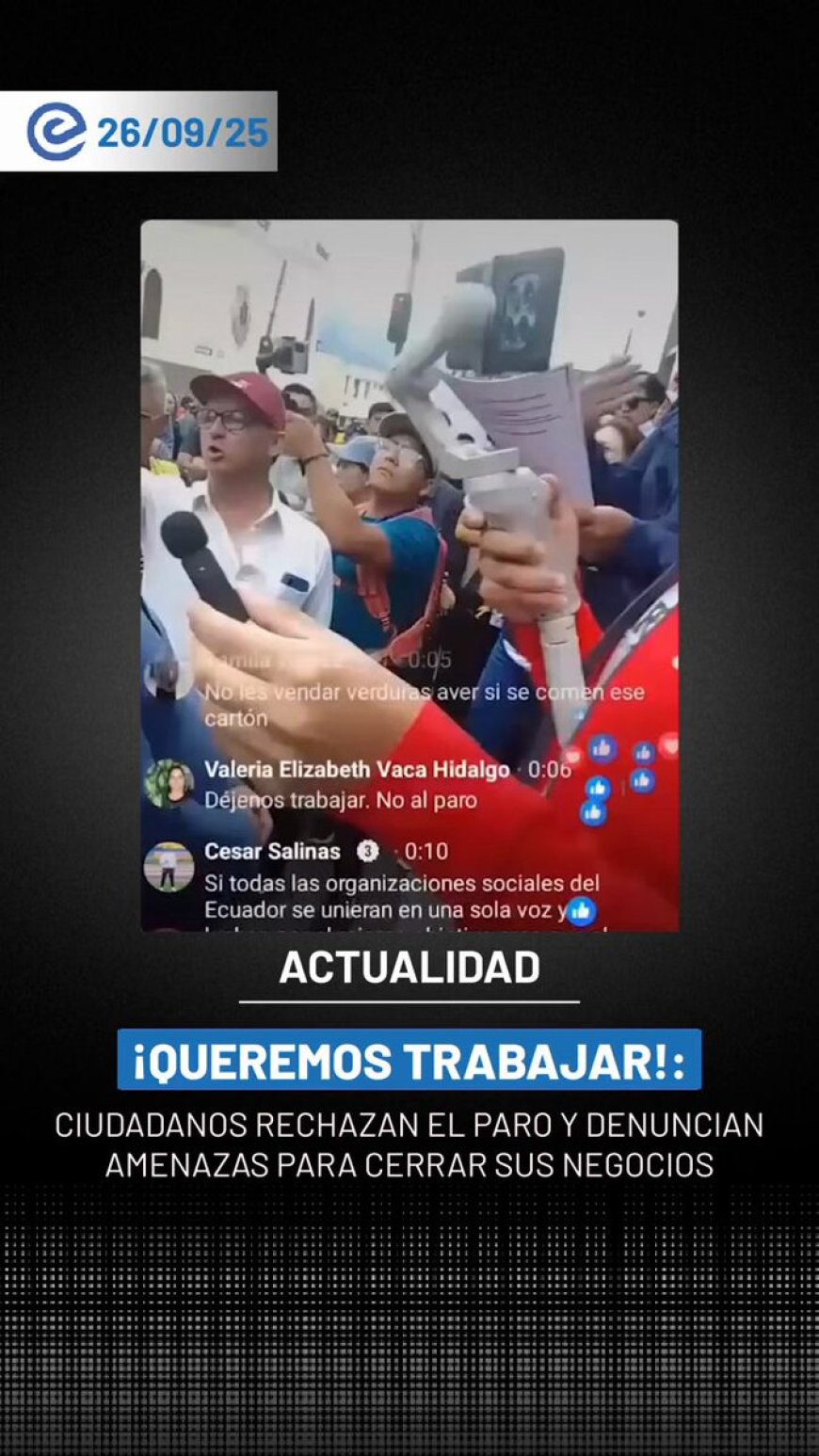 Habitantes de Antonio Ante denuncian amenazas para cerrar negocios durante protestas