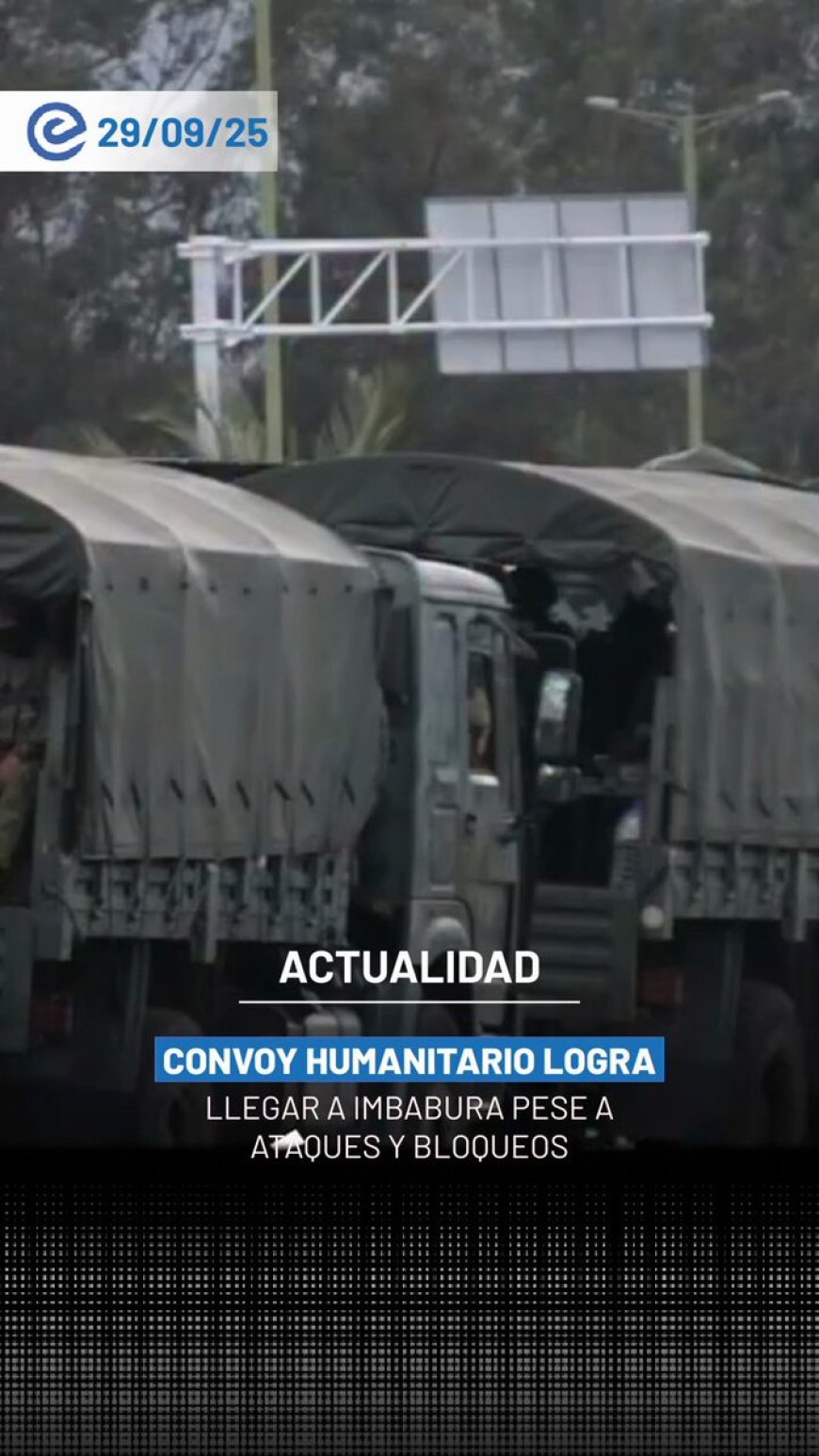 Convoy humanitario llega a Imbabura pese a ataques