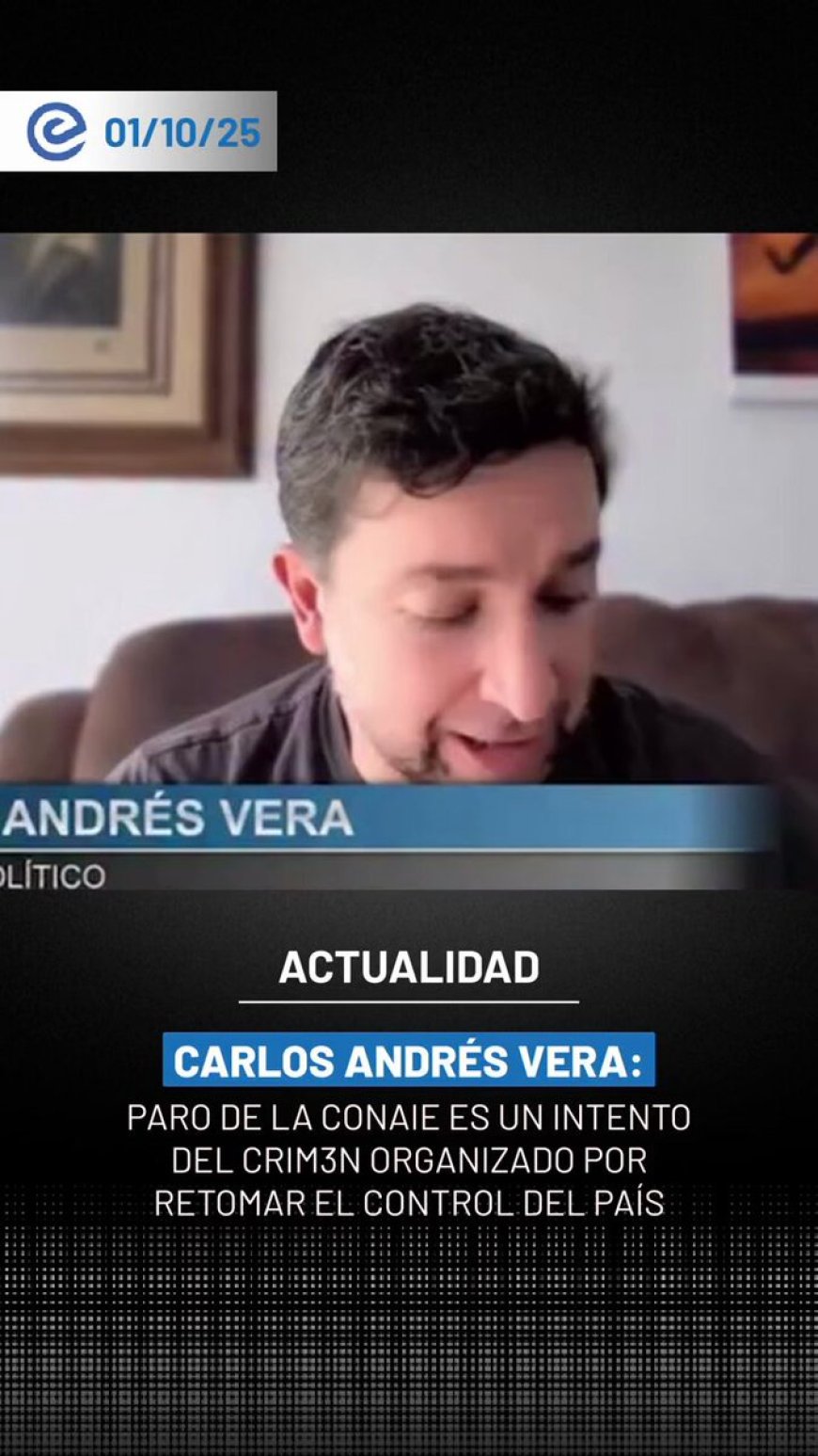 Analista vincula paro nacional en Ecuador con estrategia de la RC5