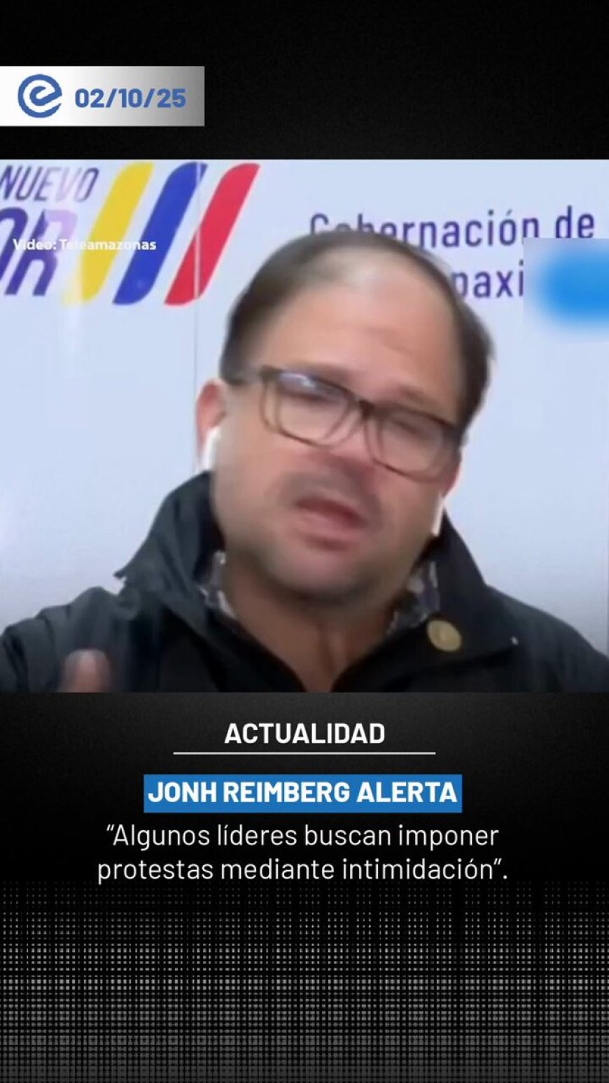 Ministro del Interior alerta sobre presiones a comunidades indígenas en Ecuador
