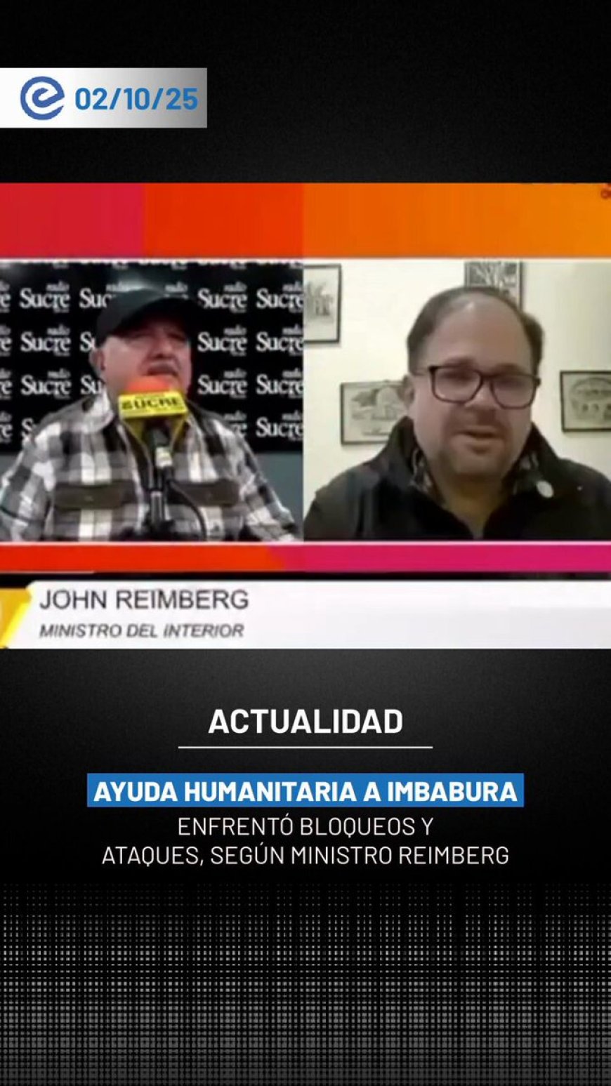Obstaculización de ayuda humanitaria en Imbabura por manifestantes violentos