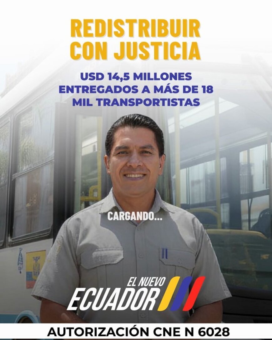 Gobierno Nacional cumple con transportistas: USD 14.5 millones en incentivos