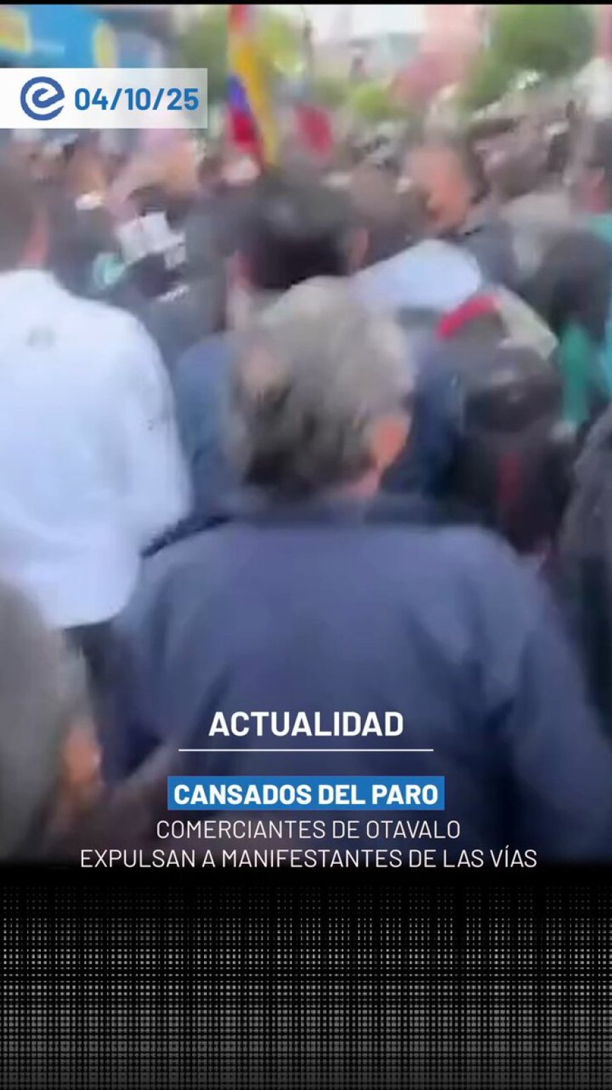 Comerciantes de Otavalo piden paz y trabajo ante protestas