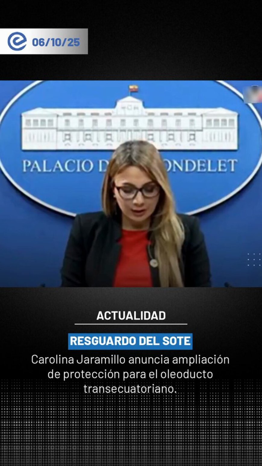 Gobierno amplía zona de resguardo del SOTE ante erosión del río Coca