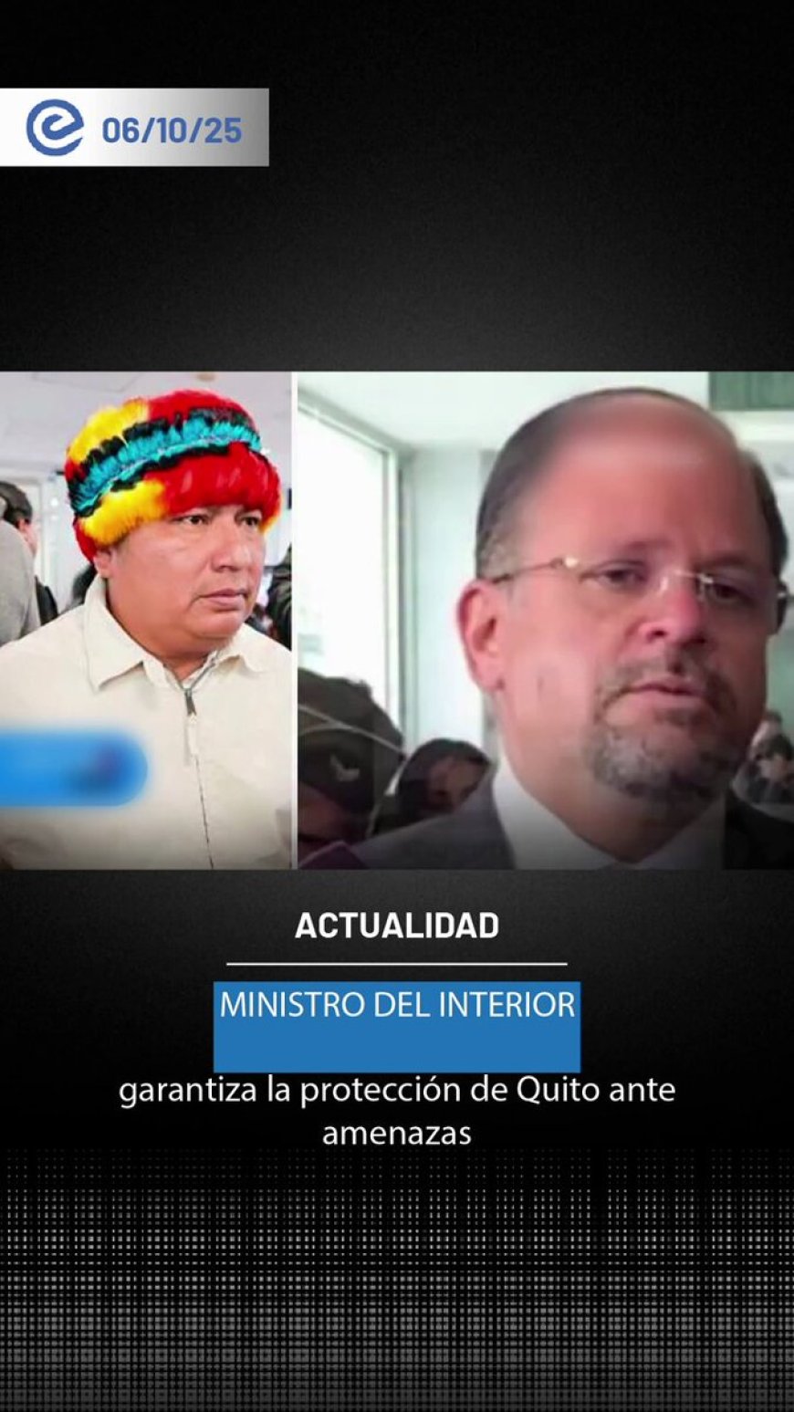 Ministro del Interior responde a CONAIE por amenazas de 'tomarse Quito'