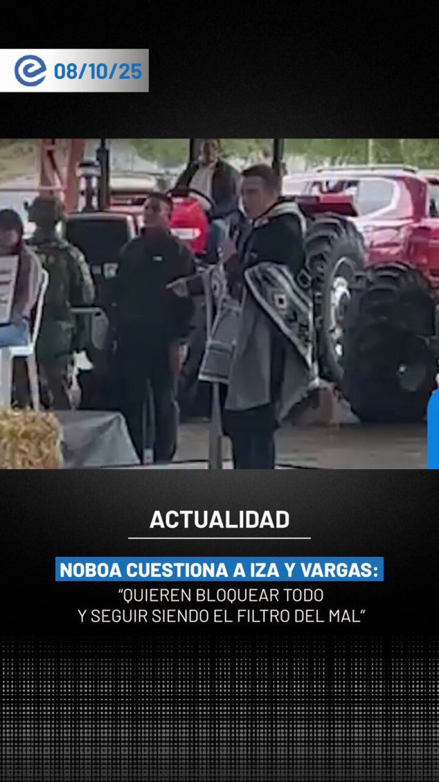 Noboa critica a líderes indígenas por obstaculizar el diálogo nacional