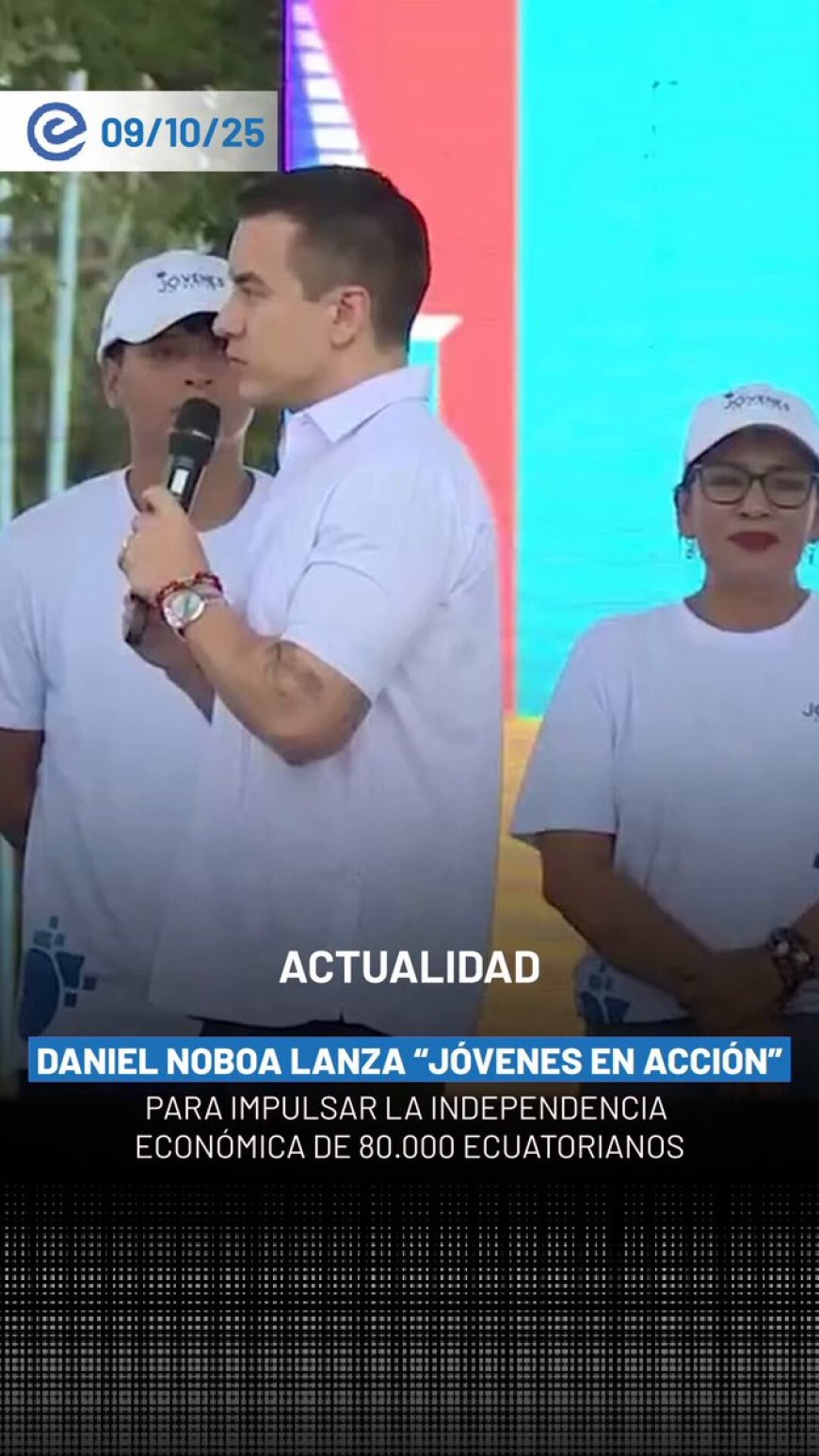 🔵 En conmemoración de los 205 años de la Independencia de Guayaquil, el presidente Daniel Noboa presentó el programa “Jóvenes en Acción”, que beneficiará a 80.000 jóvenes ecuatorianos con oportunidades laborales y formación en instituciones públicas.