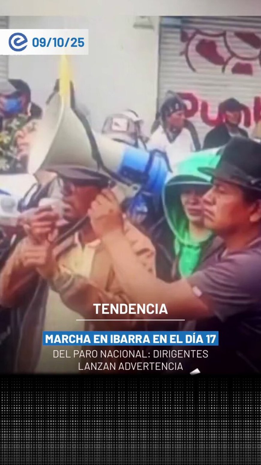 Paro Nacional en Ecuador: Manifestantes marchan en Ibarra