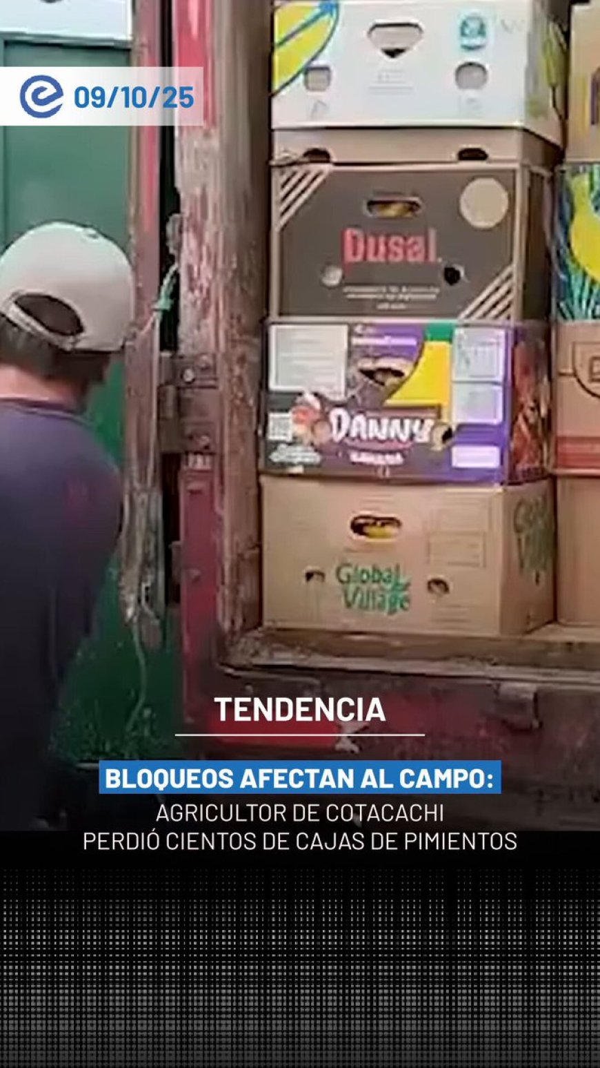 Agricultor de Cotacachi pierde $23.000 por bloqueos en paro indígena