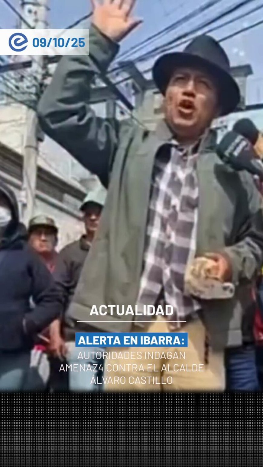 🔵 Guido Marcelo Perugachi Guandinango lanzó una amenaza contra el alcalde de Ibarra, Álvaro Castillo, advirtiendo que se “tomará la ciudad” si no se apoya el paro. Las autoridades iniciaron investigaciones para garantizar el orden público.