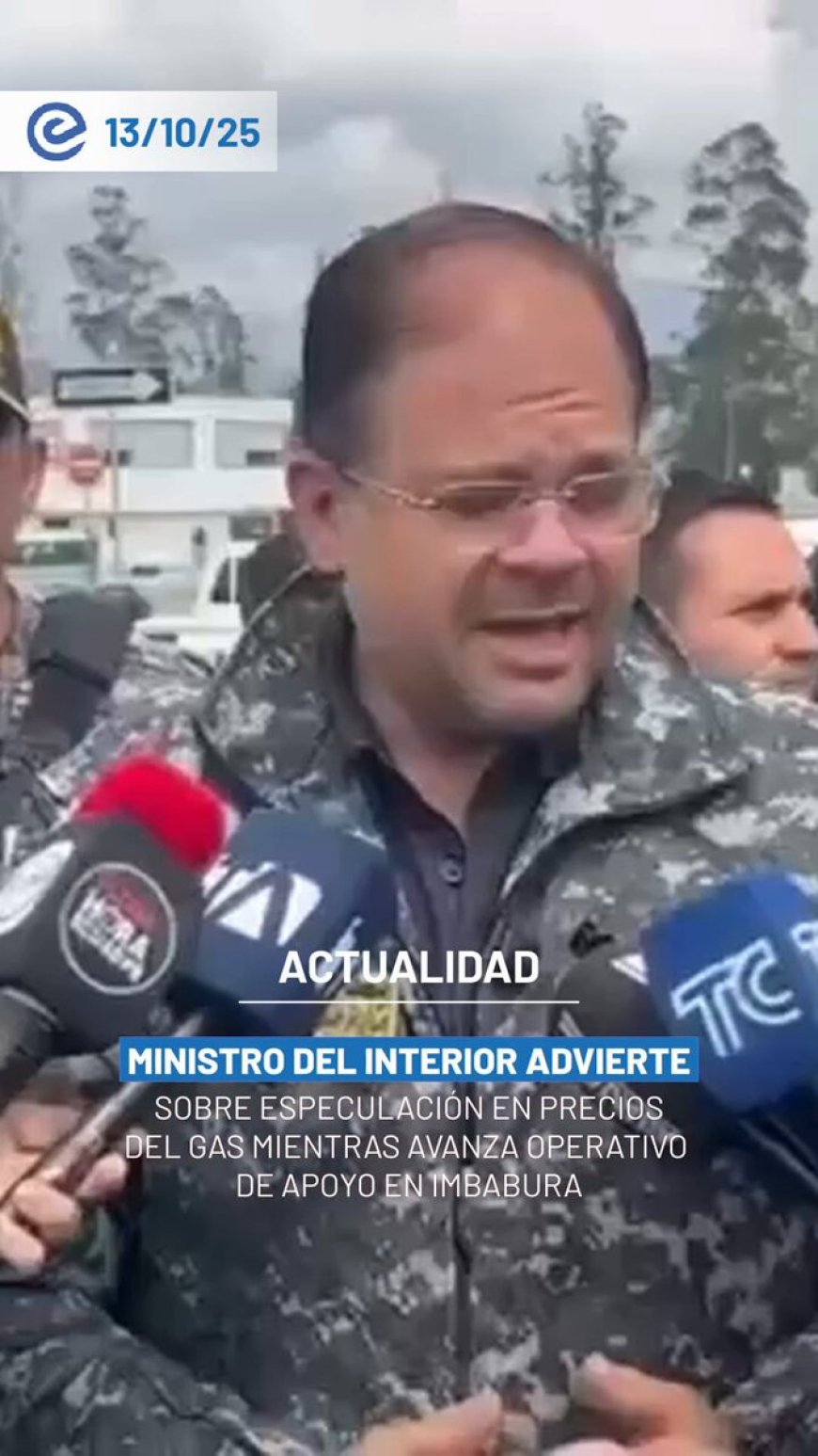 Crisis en Imbabura: Gobierno envía ayuda humanitaria ante especulación con el precio del gas