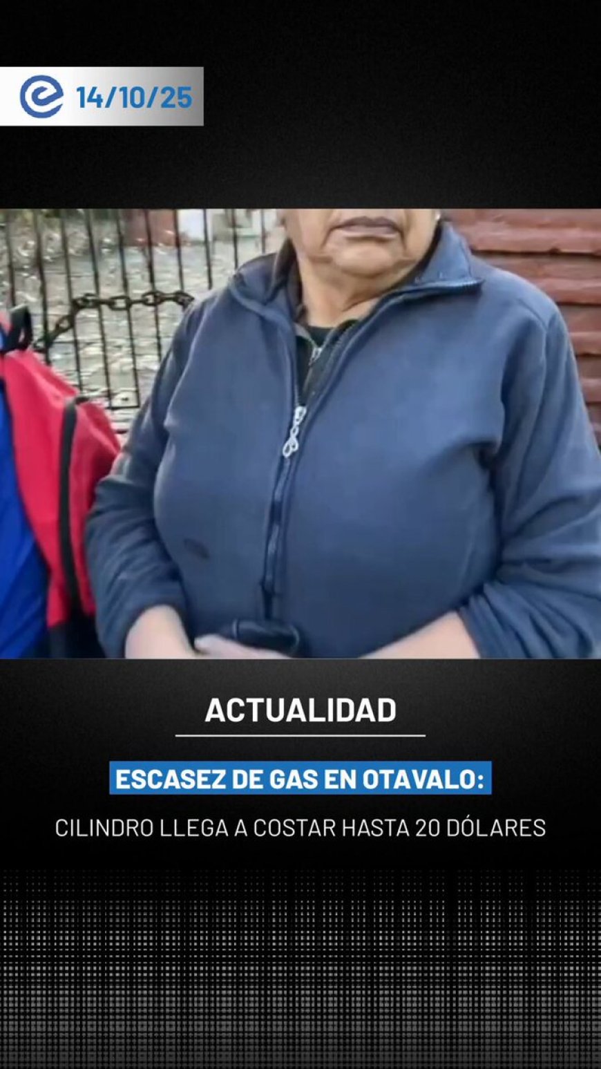 Paro Nacional eleva precio del gas en Otavalo hasta $20