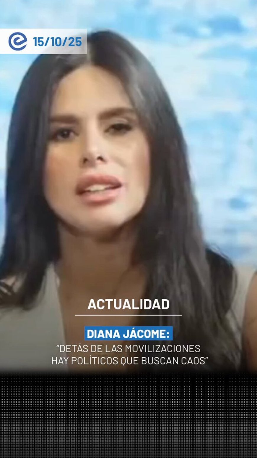 Asambleísta Diana Jácome denuncia actores políticos detrás de movilizaciones | Afirma que buscan generar caos