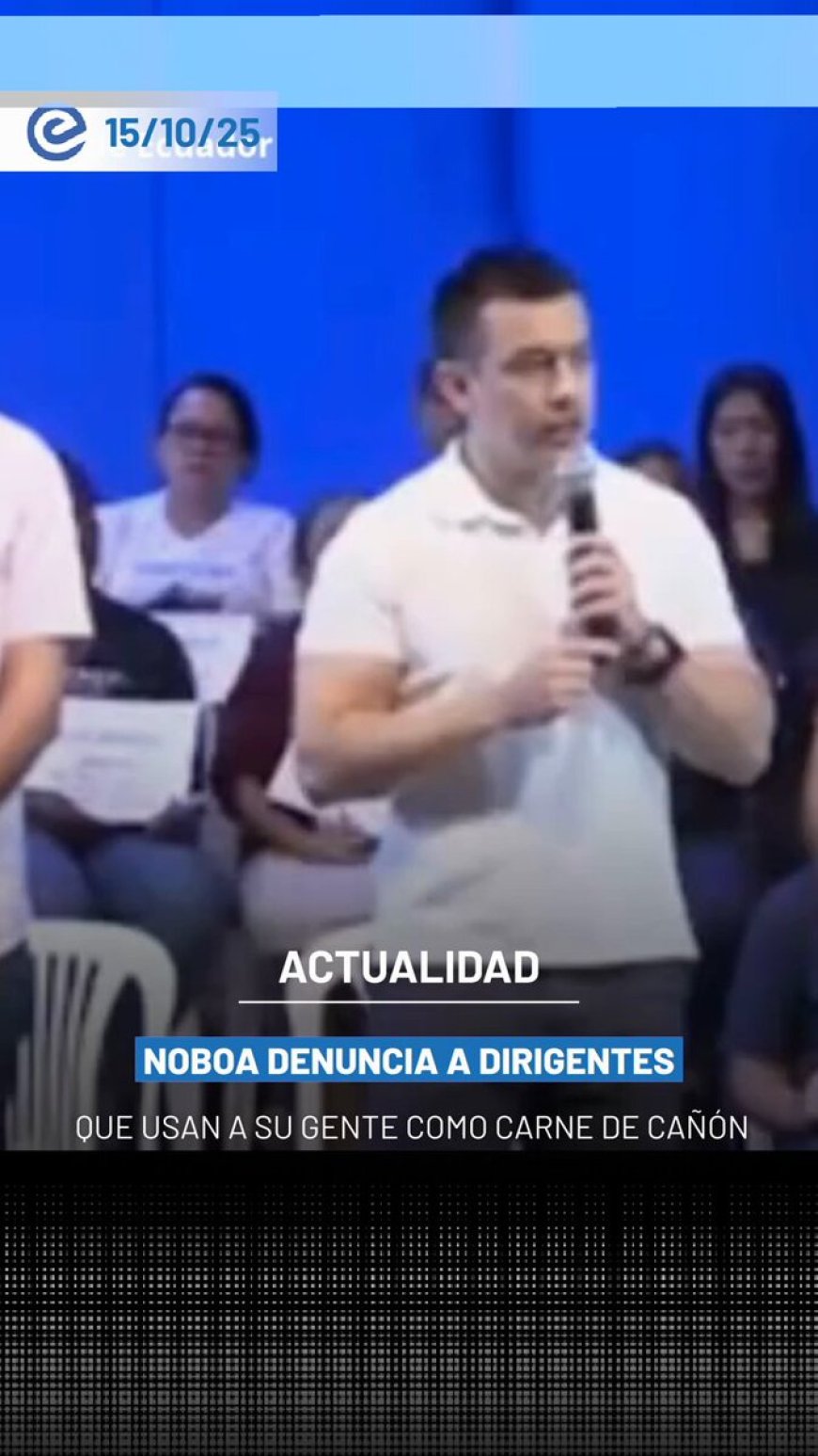 Daniel Noboa cuestiona a dirigentes sociales por paro en Otavalo